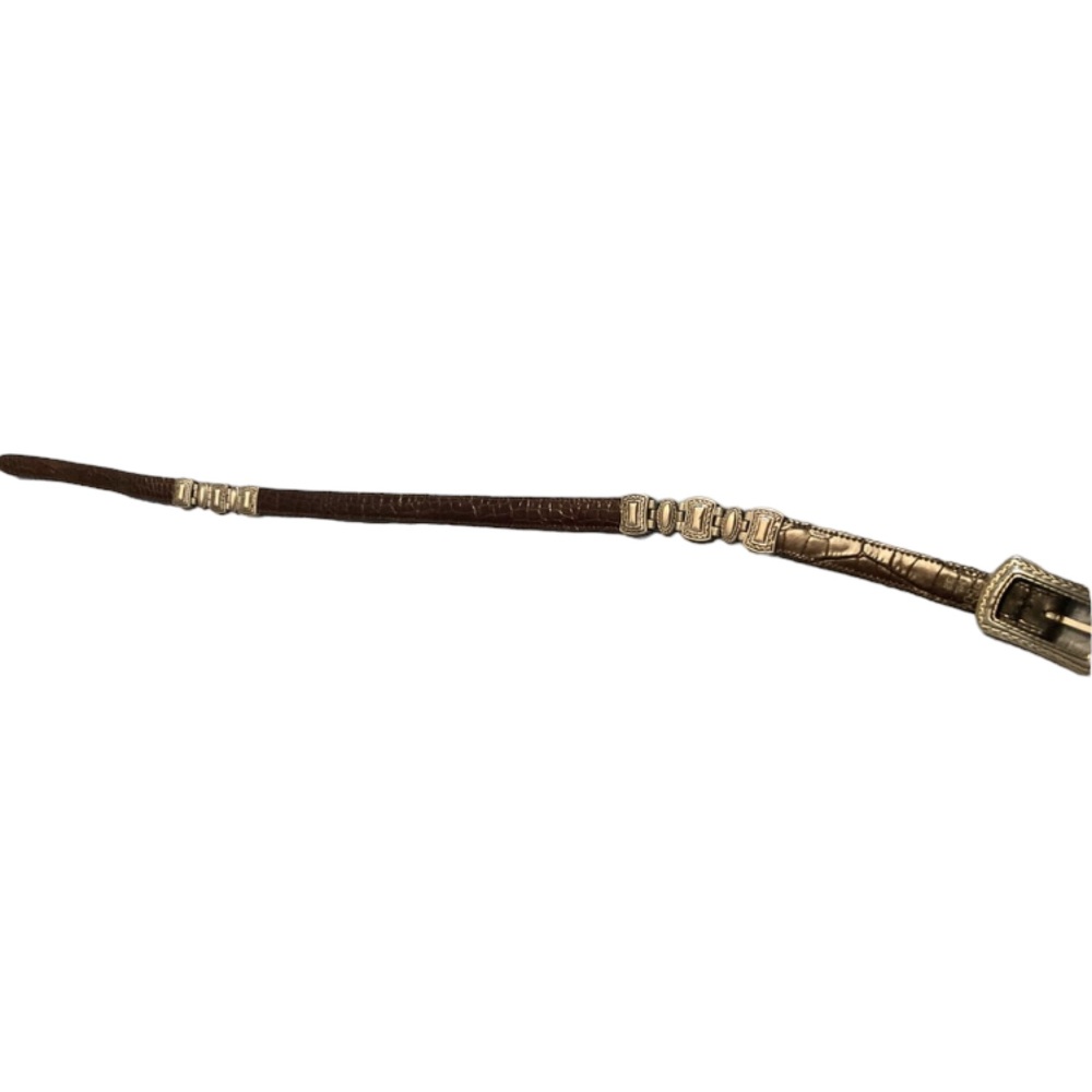Women’s—Brighton Reversible Black And Brown Belt. Silver Detailing And Buckle. - Picture 2 of 13